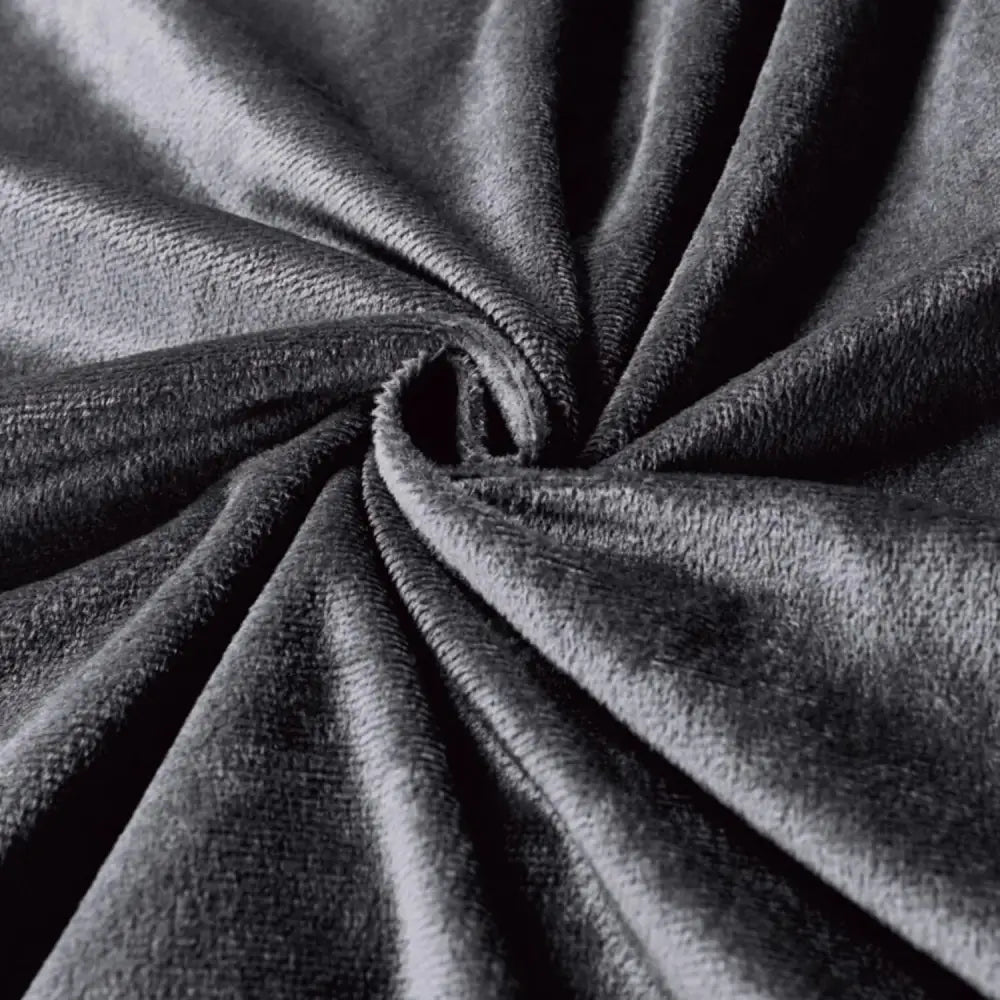 Set of 2 Super Soft Corduroy Velvet Standard Pillowcase - Charcoal - Home & Garden > Bedding > Pillowcases