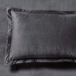 Set of 2 Super Soft Corduroy Velvet Standard Pillowcase - Charcoal - Home & Garden > Bedding > Pillowcases