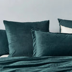 Set of 2 Super Soft Corduroy Velvet Standard Pillowcase - Forest Green - Home & Garden > Bedding > Pillowcases