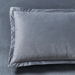 Set of 2 Super Soft Corduroy Velvet Standard Pillowcase - Steel - Home & Garden > Bedding > Pillowcases