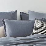 Set of 2 Super Soft Corduroy Velvet Standard Pillowcase - Steel - Home & Garden > Bedding > Pillowcases