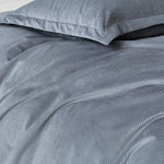 Set of 2 Super Soft Corduroy Velvet Standard Pillowcase - Steel - Home & Garden > Bedding > Pillowcases