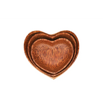Set of 3 Coconut Wood Heart Shape Plates Natural - Home & Garden > Kitchenware
