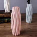 Set of 3 Creative Plastic Camellia Vases for Wet and Dry Decor - Milk White - Home & Garden > Decor > Vases & Table