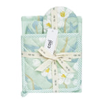 Set of 3 Renee Cotton Cover Kitchen Textile Mint Green - Home & Garden > Kitchenware