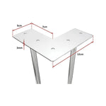 Set of 4 Chrome Retro Hairpin Table Legs 12mm Steel Bench Desk - 41cm - Furniture > Office