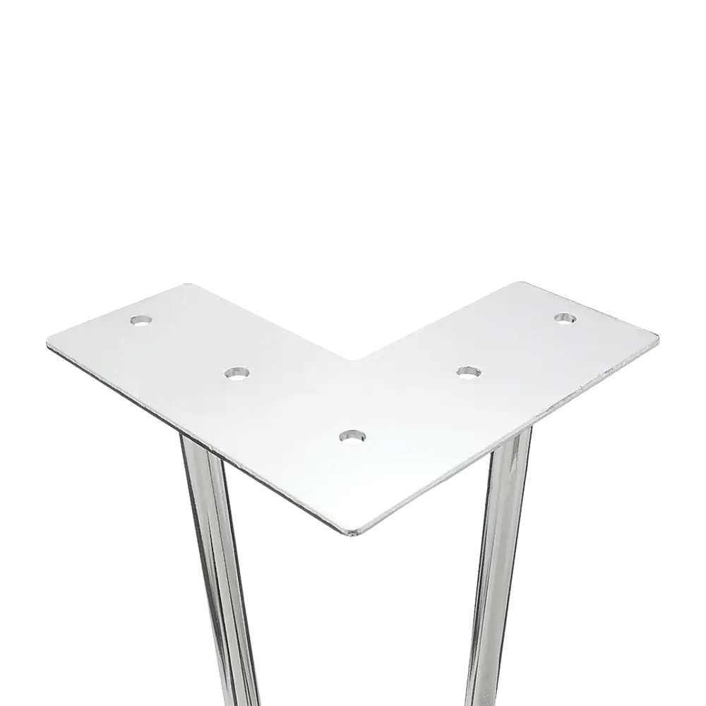 Set of 4 Chrome Retro Hairpin Table Legs 12mm Steel Bench Desk - 41cm - Furniture > Office