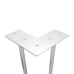 Set of 4 Chrome Retro Hairpin Table Legs 12mm Steel Bench Desk - 41cm - Furniture > Office