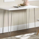 Set of 4 Chrome Retro Hairpin Table Legs 12mm Steel Bench Desk - 71cm - Furniture > Office