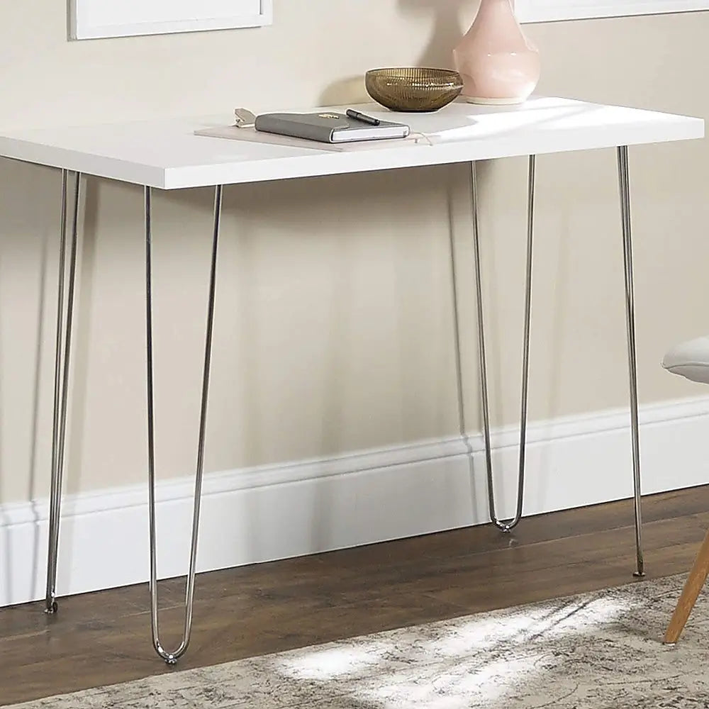 Set of 4 Chrome Retro Hairpin Table Legs 12mm Steel Bench Desk - 71cm - Furniture > Office