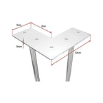 Set of 4 Chrome Retro Hairpin Table Legs 12mm Steel Bench Desk - 71cm - Furniture > Office
