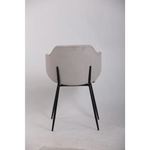 Set of 4 Dining Chairs Fabric with Metal Legs in Ivory Beige - Furniture > Bar Stools & Chairs > Arm Chairs & Recliners
