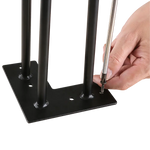 Set of 4 Industrial 3-Rod Retro Hairpin Table Legs 12mm Steel Bench Desk - 11cm Black - Furniture > Office