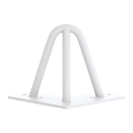Set of 4 Industrial 3-Rod Retro Table Legs 12mm Steel Bench Desk - 11cm White - Furniture > Office