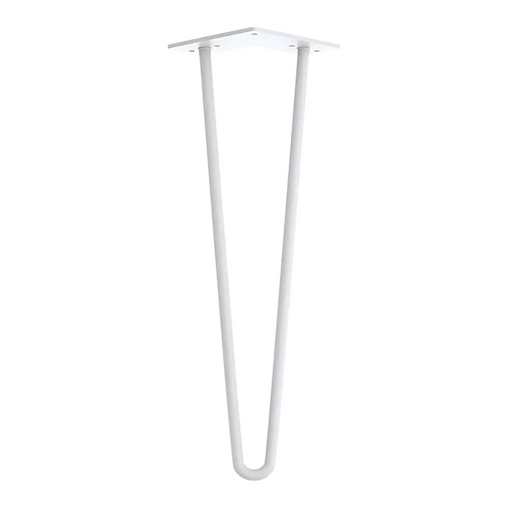 Set of 4 Industrial Retro Hairpin Table Legs 12mm Steel Bench Desk - 41cm White - Furniture > Office