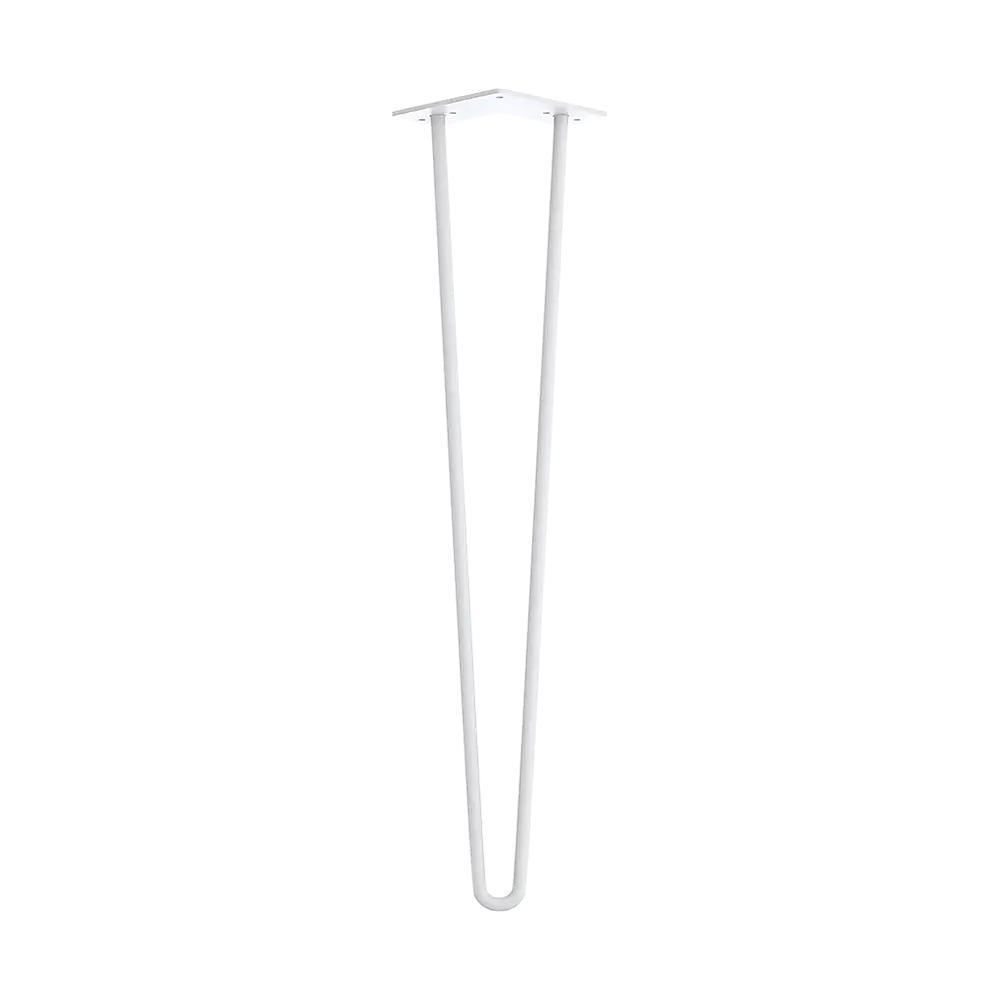 Set of 4 Industrial Retro Hairpin Table Legs 12mm Steel Bench Desk - 71cm White - Furniture > Office