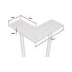 Set of 4 Industrial Retro Hairpin Table Legs 12mm Steel Bench Desk - 71cm White - Furniture > Office