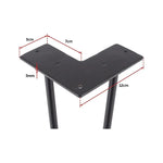 Set of 4 Industrial Retro Hairpin Table Legs 12mm Steel Bench Desk - 71cm Black - Furniture > Office