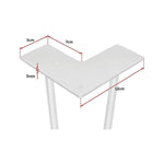 Set of 4 Industrial Retro Hairpin Table Legs 12mm Steel Bench Desk - 41cm White - Furniture > Office