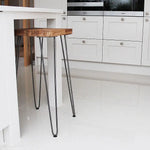 Set of 4 Industrial Retro Hairpin Table Legs 12mm Steel Bench Desk - 71cm Black - Furniture > Office