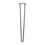 Set of 4 Industrial Retro Hairpin Table Legs 12mm Steel Bench Desk - 71cm Black - Furniture > Office