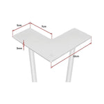Set of 4 Industrial Retro Hairpin Table Legs 12mm Steel Bench Desk - 11cm White - Furniture > Office