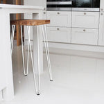 Set of 4 Industrial Retro Hairpin Table Legs 12mm Steel Bench Desk - 71cm White - Furniture > Office