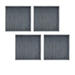 Set of 4 Square Broad Slat Bamboo Table Placemats 35 x 35cm Dark Grey - Home & Garden > Kitchenware