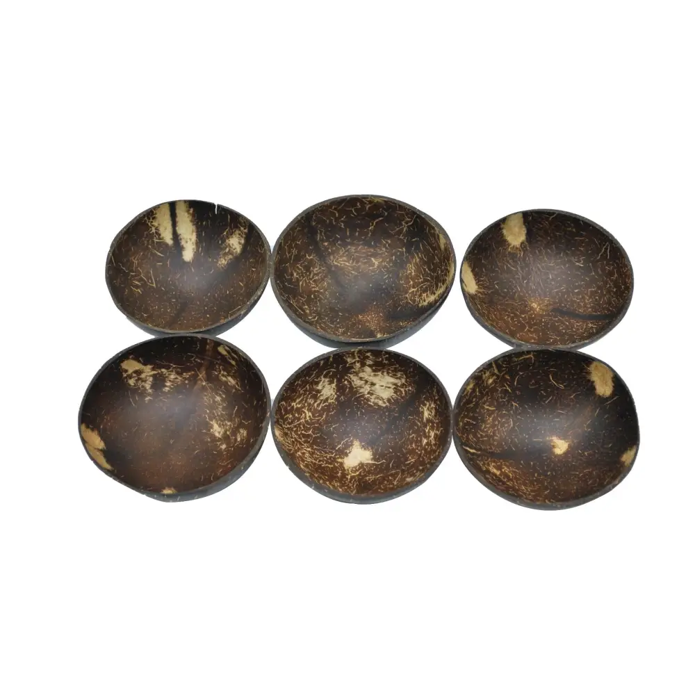 Set of 6 Coconut Wood Dipping Dining Bowl - Home & Garden > Kitchenware