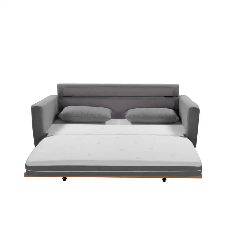 SHASA 2 Seater Pull-out Sofa bed Grey celadon - Furniture > Sofas
