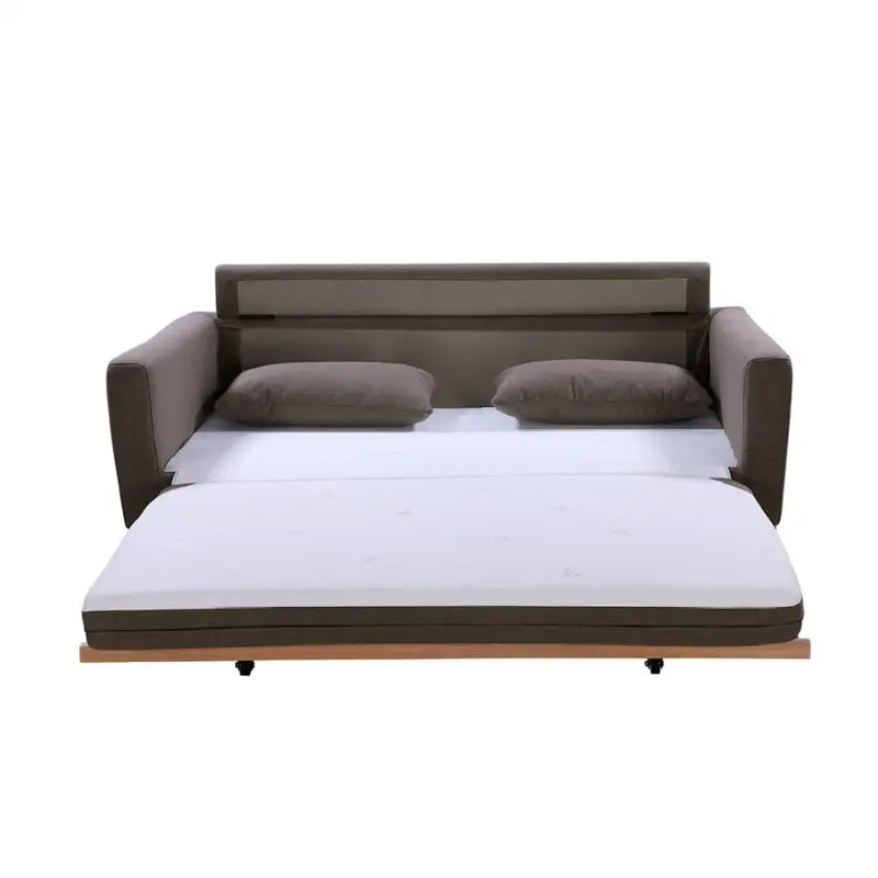 SHASA 2 Seater Pull-out Sofa bed Grey taupe - Furniture > Sofas