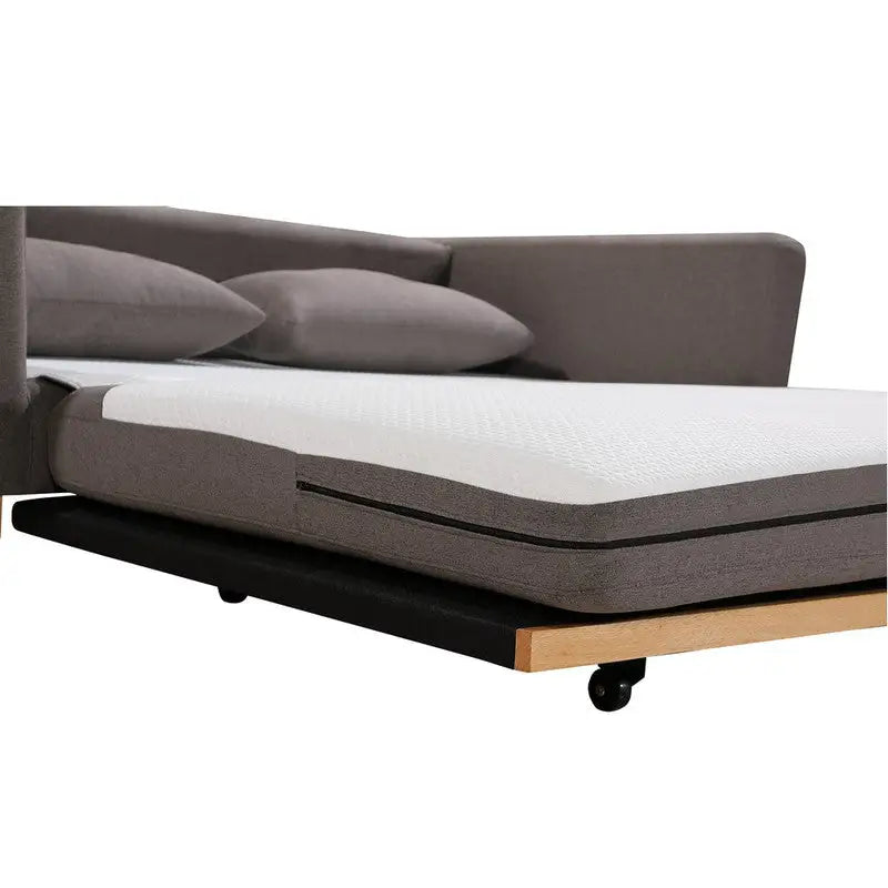 SHASA 2 Seater Pull-out Sofa bed Grey taupe - Furniture > Sofas