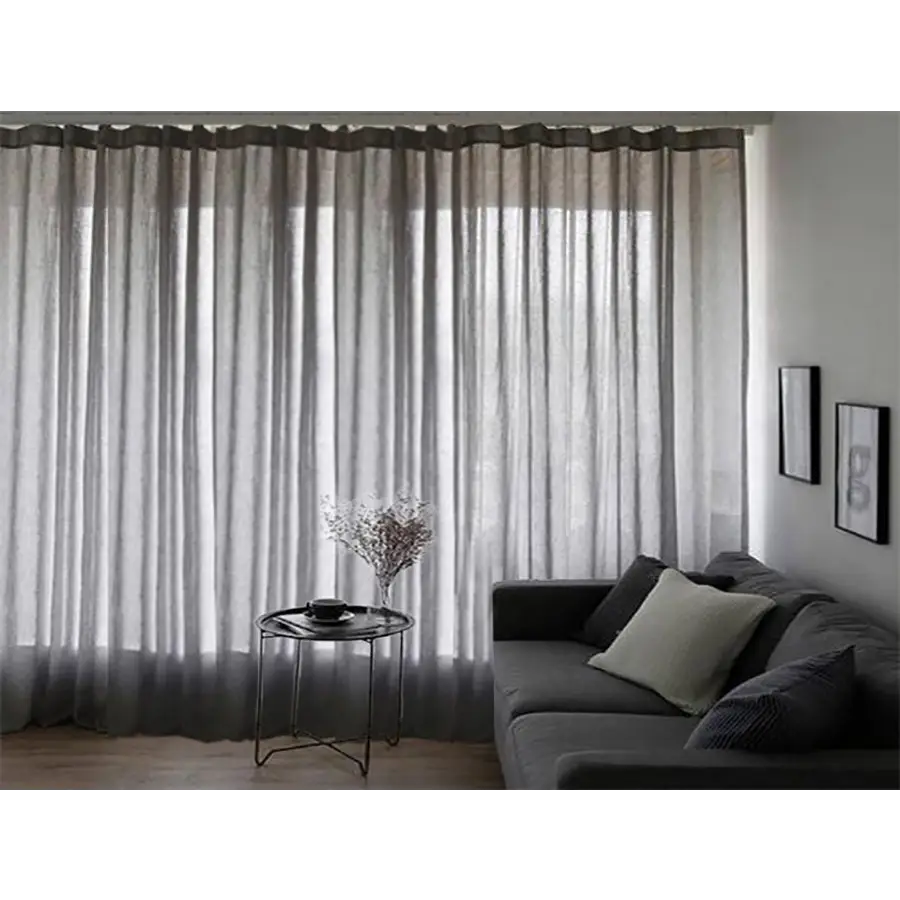Sheer Voile Curtains 548cm wide 230cm Drop + 30 Hooks Pinch Pleat New Black - Home & Garden > Curtains > Curtains &