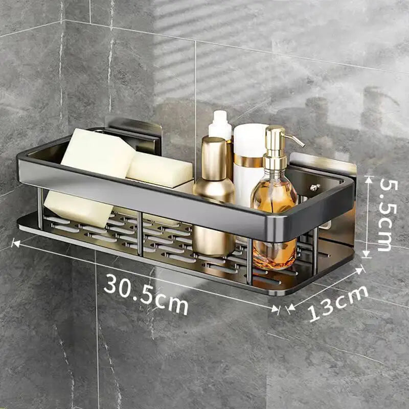 Shelf Bathroom Shower Caddy Organiser Storage Corner Rack Shampoo Soap Holder AU - Home & Garden > Bathroom Accessories