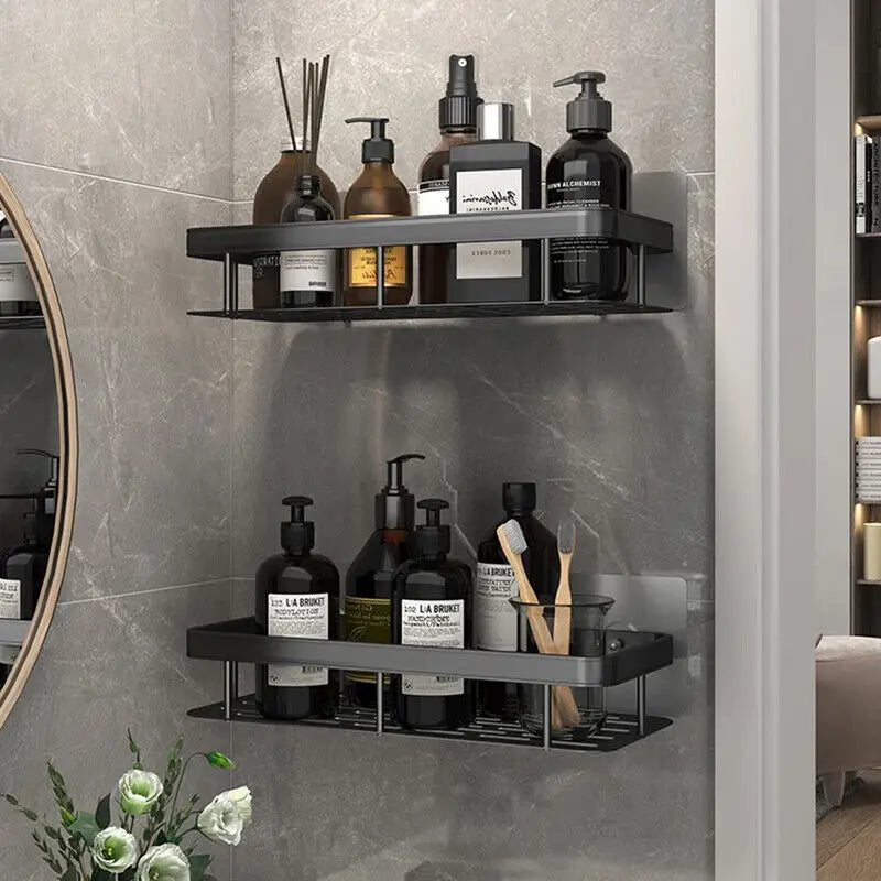 Shelf Bathroom Shower Caddy Organiser Storage Corner Rack Shampoo Soap Holder AU - Home & Garden > Bathroom Accessories