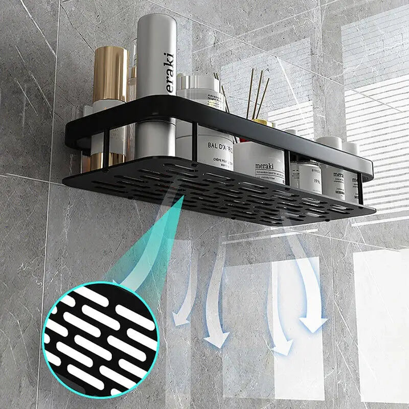 Shelf Bathroom Shower Caddy Organiser Storage Corner Rack Shampoo Soap Holder AU - Home & Garden > Bathroom Accessories