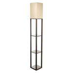 Shelf Floor Lamp - Shade Diffused Light Source with Open-Box Shelves - Home & Garden > Lighting