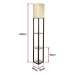 Shelf Floor Lamp - Shade Diffused Light Source with Open-Box Shelves - Home & Garden > Lighting