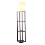 Shelf Floor Lamp - Shade Diffused Light Source with Open-Box Shelves - Home & Garden > Lighting