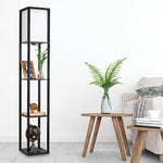 Shelf Floor Lamp - Shade Diffused Light Source with Open-Box Shelves - Home & Garden > Lighting
