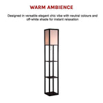 Shelf Floor Lamp - Shade Diffused Light Source with Open-Box Shelves - Home & Garden > Lighting