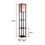 Shelf Floor Lamp - Shade Diffused Light Source with Open-Box Shelves - Home & Garden > Lighting