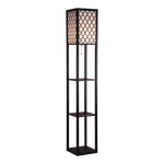 Shelf Floor Lamp - Shade Diffused Light Source with Open-Box Shelves - Home & Garden > Lighting