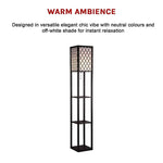 Shelf Floor Lamp - Shade Diffused Light Source with Open-Box Shelves - Home & Garden > Lighting