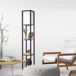 Shelf Floor Lamp - Shade Diffused Light Source with Open-Box Shelves - Home & Garden > Lighting