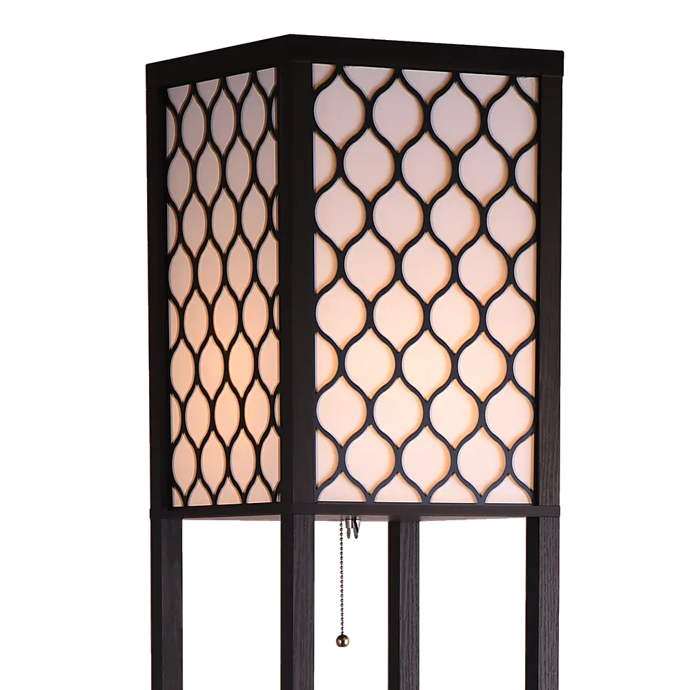 Shelf Floor Lamp - Shade Diffused Light Source with Open-Box Shelves - Home & Garden > Lighting