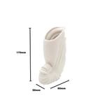 Shell White Ceramic Vase - Home & Garden > Decor