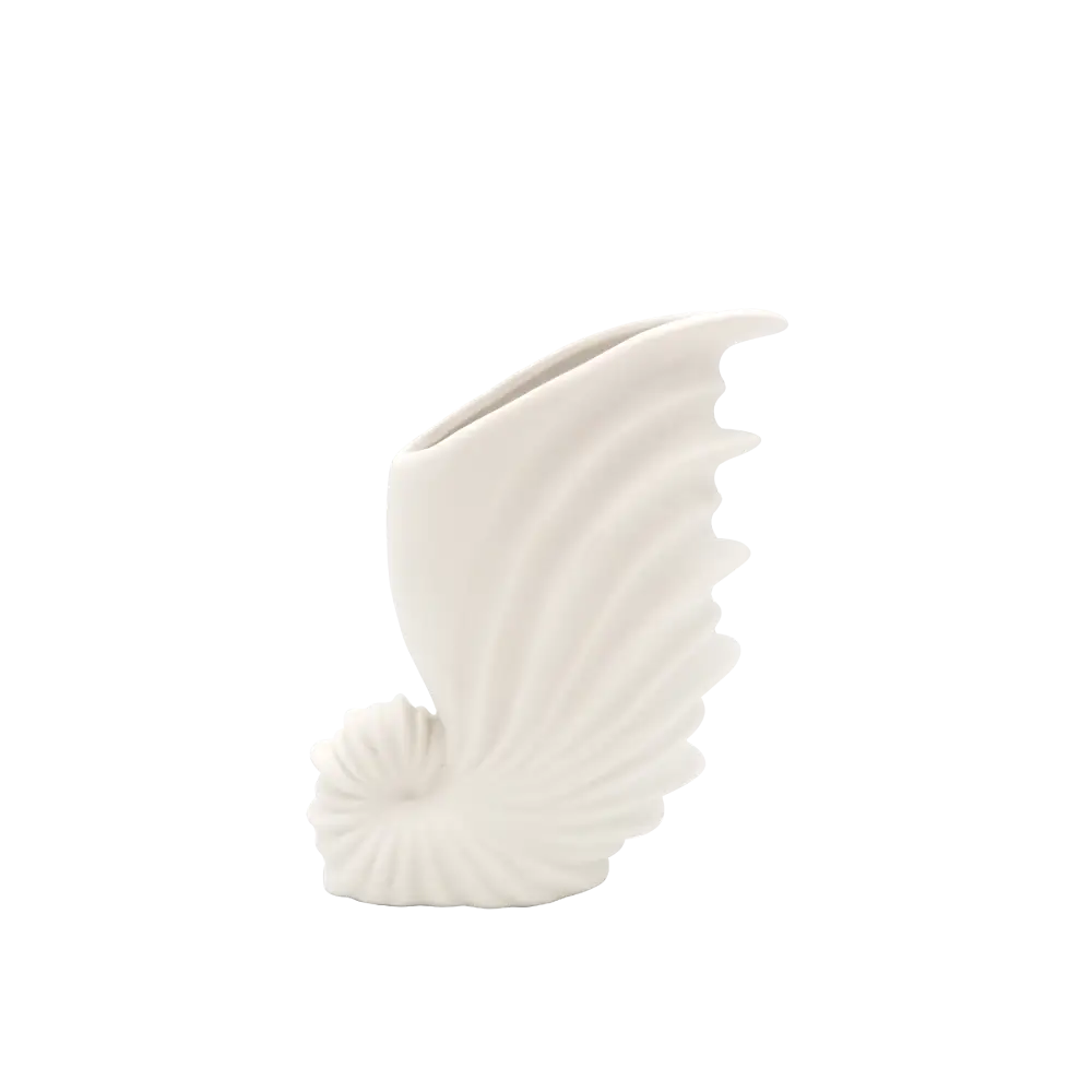 Shell White Ceramic Vase - Home & Garden > Decor