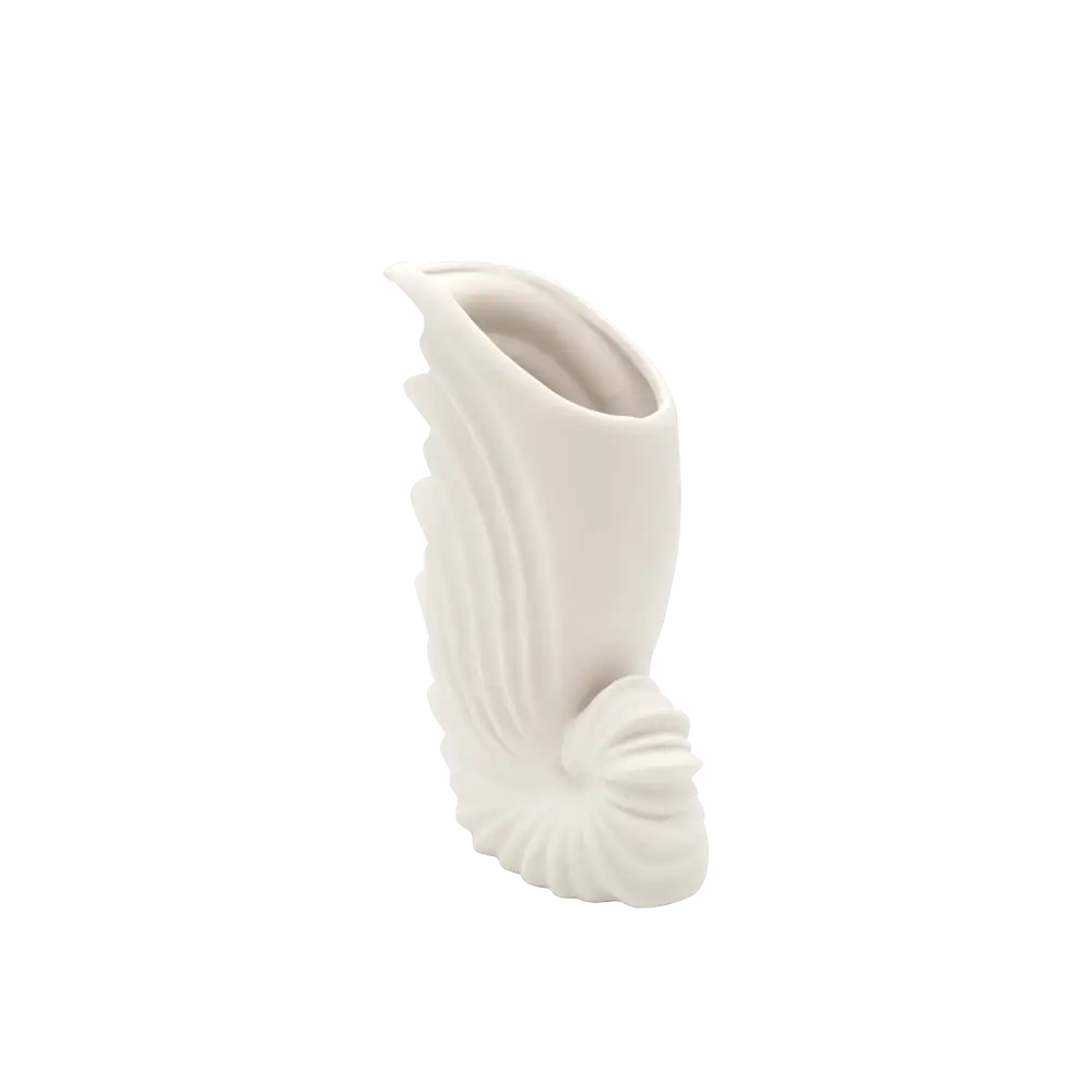 Shell White Ceramic Vase - Home & Garden > Decor