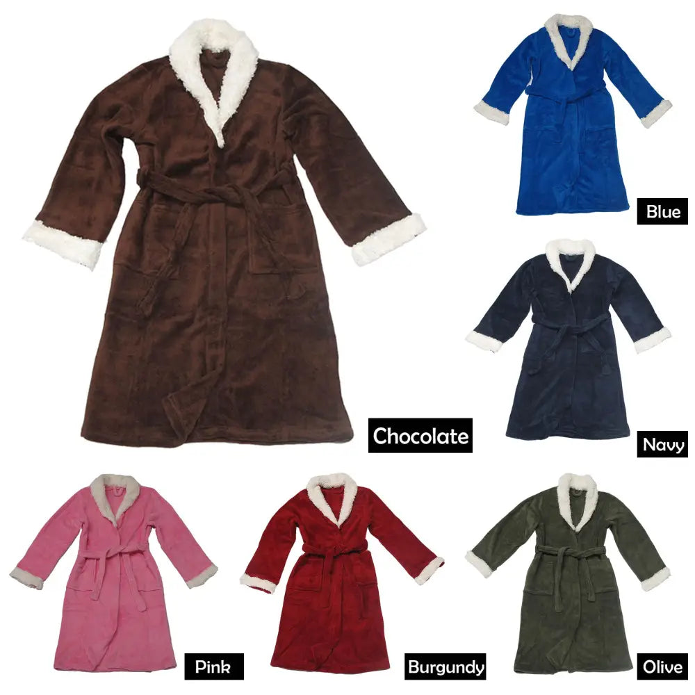 Sherpa Bath Robe Chocolate S/M - Home & Garden > Bathroom Accessories > Bath Towels & Robes